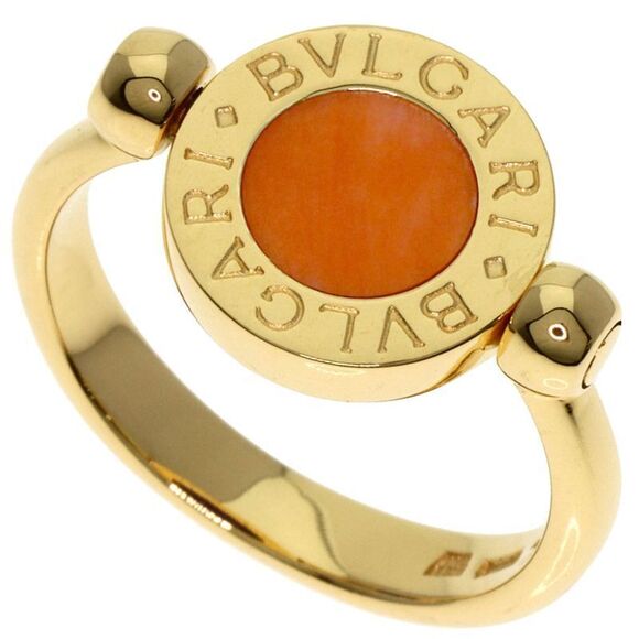 Bvlgari Jewelry - Bvlgari Flip Coral Lapis Lazuli Ring 18k Yellow Gold Women's